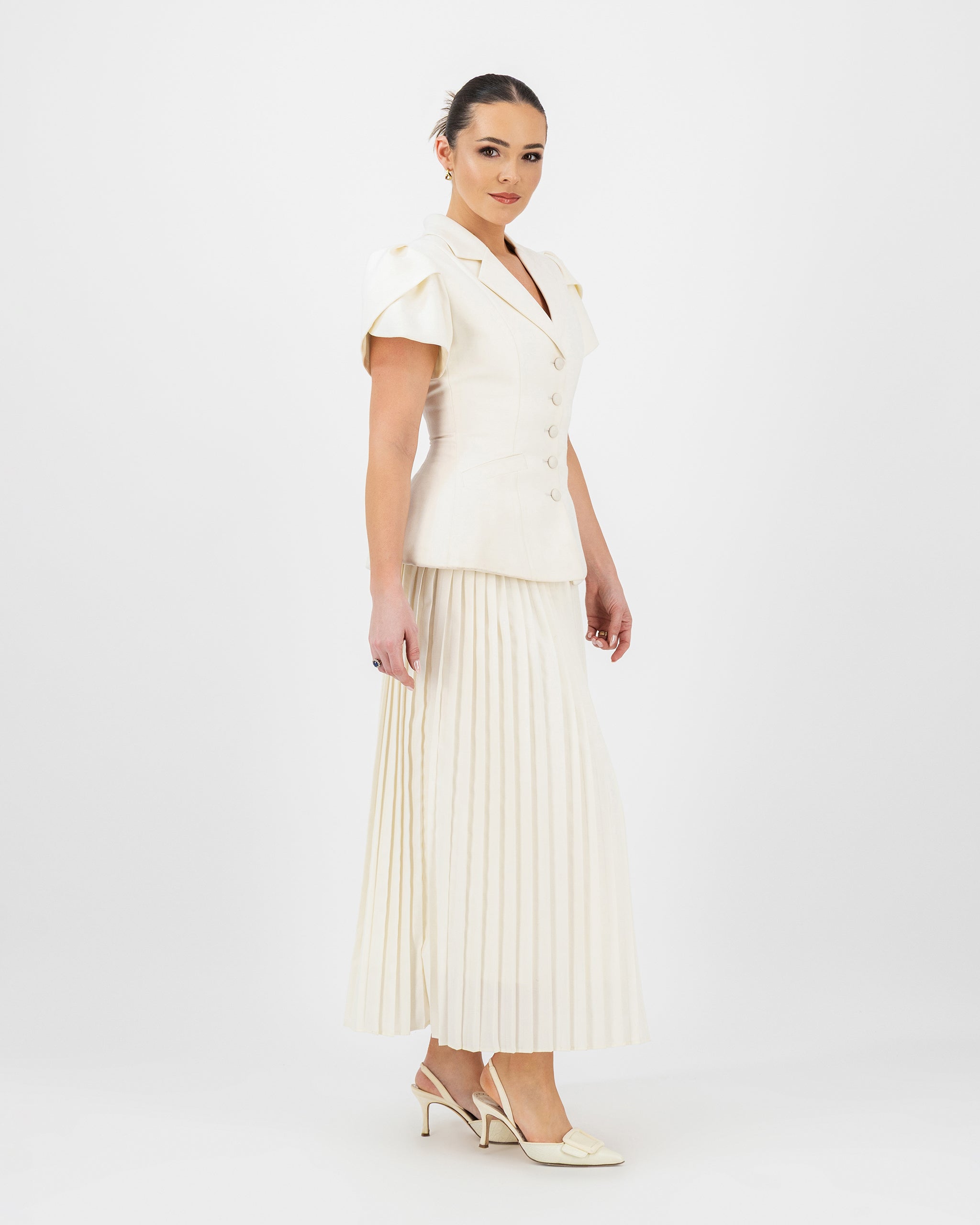 Grace Pleated Midi Skirt