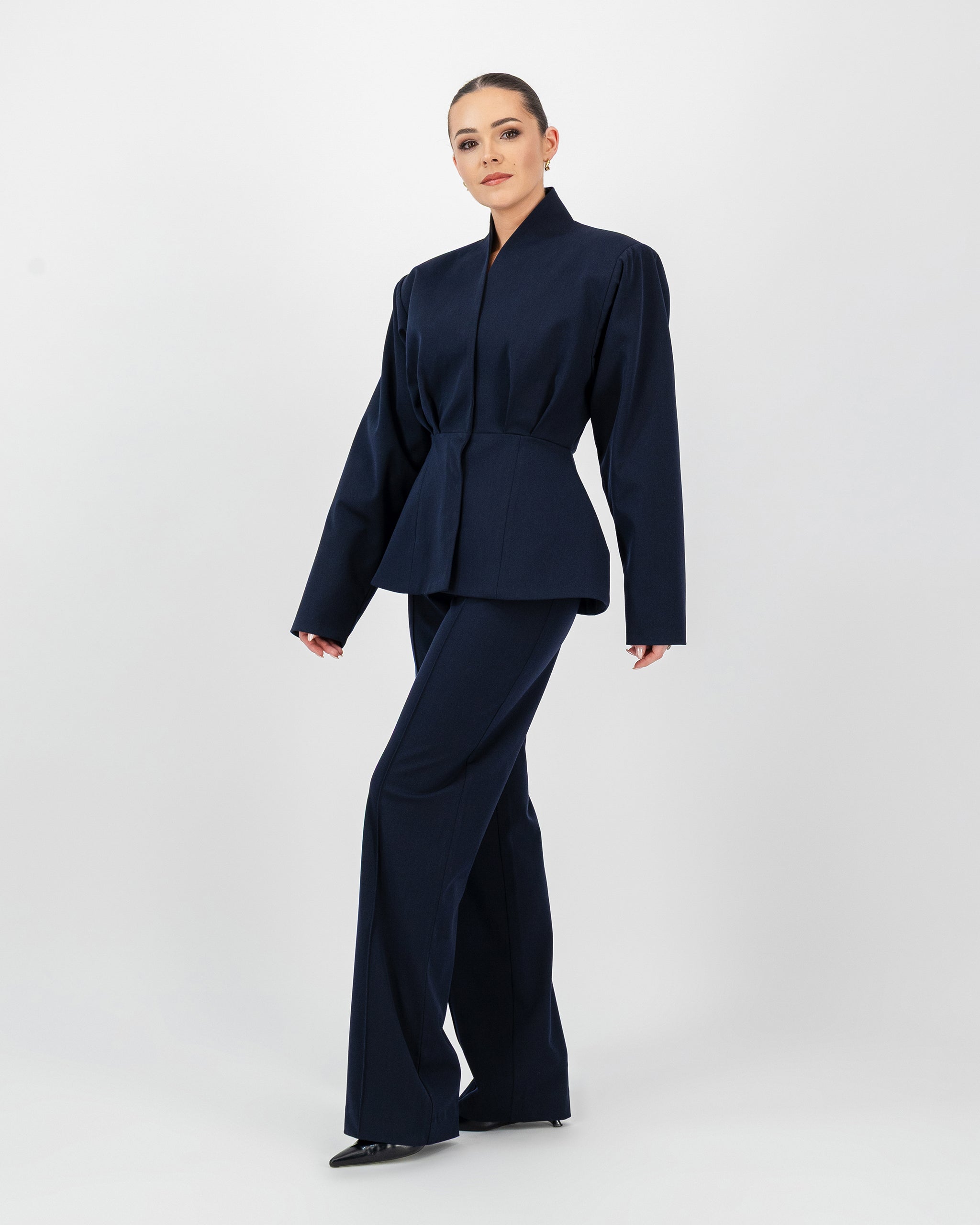 High Waisted Straight Trouser