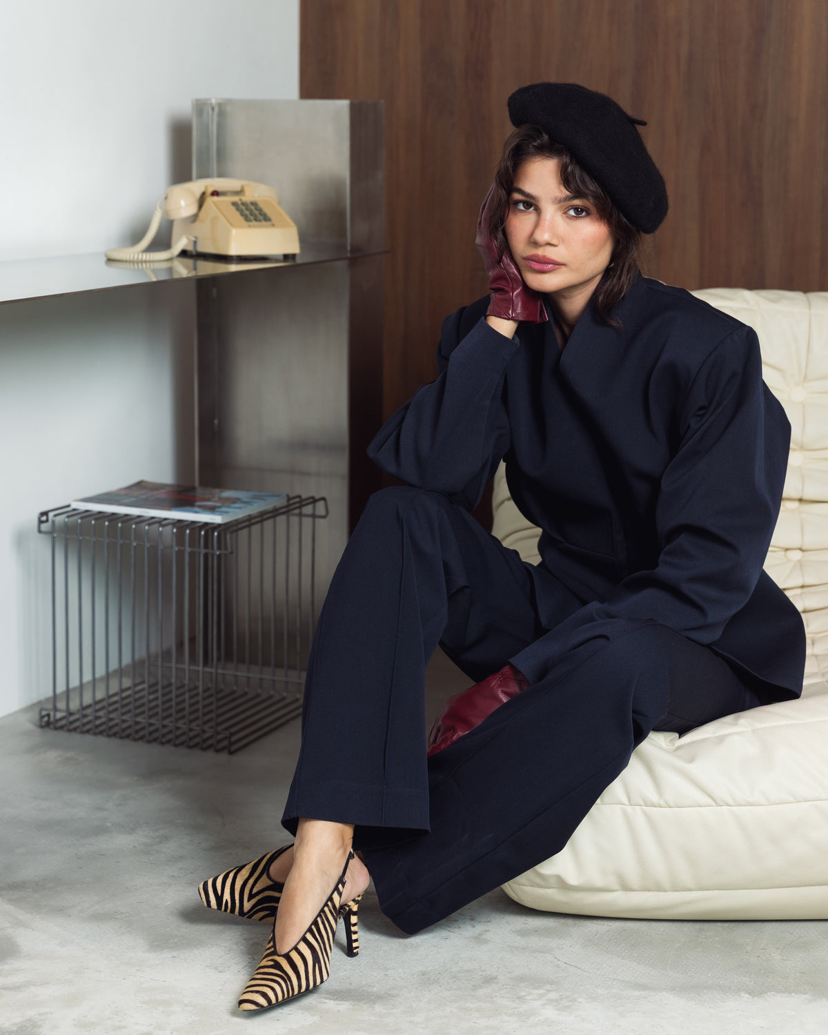The Sofia suit in navy, MANA new season